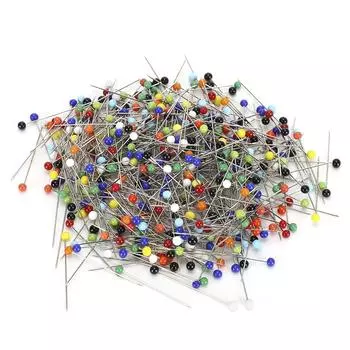 500 шт. Пластиковые жемчужные головки булавок красочные DIY ручная работа швейные принадлежности 4 мм 38 мм