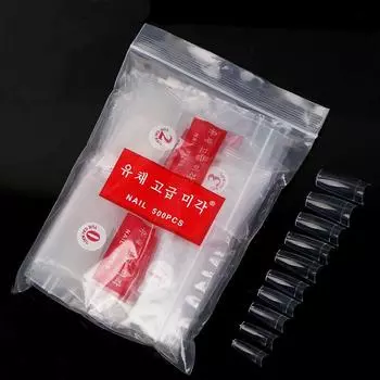 500 шт. прозрачные французские накладные ногти, искусственные ногти, маникюрный инструмент French прозрачный