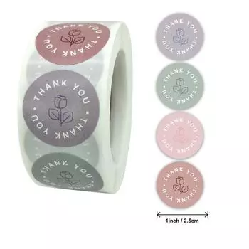 500 шт. ретро цветные наклейки с благодарностью самоклеящиеся этикетки канцелярские наклейки