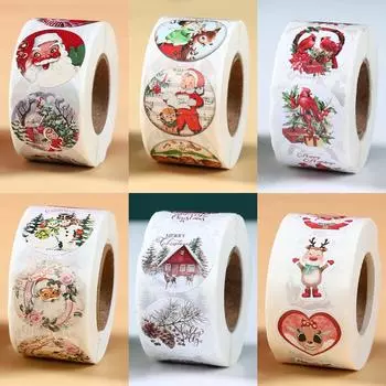 500 шт. Рождественские наклейки Веселые рождественские украшения Рождественская новогодняя вечеринка этикетки наклейки для подарков своими руками выпечка упаковка декор