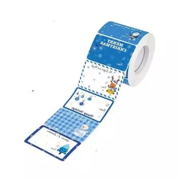 500 шт. Рождественские подарочные бирки бумажные с рисунком Санта-Клауса подарочные наклейки рождественские украшения подарочные пакеты этикетки для женщин мужчин детей