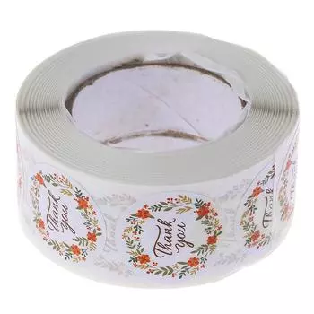 500 шт./рулон цветочные благодарственные наклейки для вечеринки канцелярские наклейки