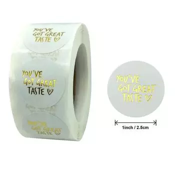 500 шт./рулон Круглые бронзовые ретро-этикетки Наклейки для выпечки своими руками Крафт-бумага Запечатывающие наклейки