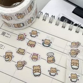 500 шт./рулон милые круглые наклейки-печати рулоны наклейки граффити наклейки для багажа игрушки