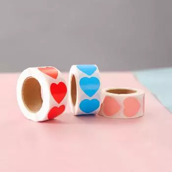 500 шт./рулон наклейки в форме сердца с надписью «Любовь», этикетки для упаковки подарков на день рождения, симпатичные канцелярские наклейки для скрапбукинга для поделок Other сливовый