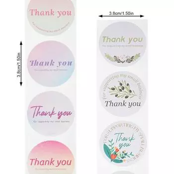 500 шт./рулон Позолоченные благодарственные наклейки для малого бизнеса Наклейки Самоклеящиеся этикетки для бутиков Упаковочные материалы 2 рулона/коробка