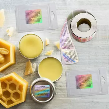 500 шт./рулон, предупреждающие наклейки для свечей, плавящиеся этикетки безопасности для изготовления контейнеров для банок