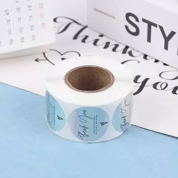 500 шт./рулон радужных лазерных благодарственных наклеек для малого бизнеса, самоклеящиеся этикетки для бутиков, упаковочные принадлежности onesize