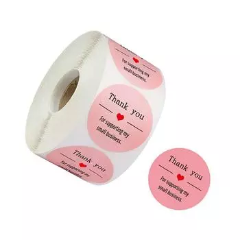 500 шт./рулон розовые наклейки с надписью «Спасибо» самоклеящиеся этикетки ручной работы свадьба
