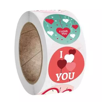 500 шт./рулон сердечек наклейки круглые этикетки для выпечки сумка для хранения DIY украшения запечатывания наклейки подарок