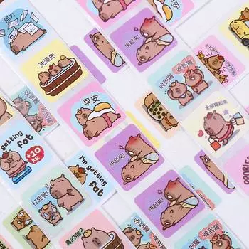 500 шт./рулон симпатичная наклейка капибара водонепроницаемая граффити эстетическая декоративная сумка для ноутбука чашка телефон дневник детские наклейки игрушка A