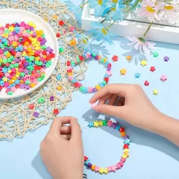 500 шт., самодельные детские игрушки из бисера ручной работы, креативные свободные бусины-разделители, набор для изготовления браслетов, ожерелий, ювелирных изделий, игрушка в подарок для девочек