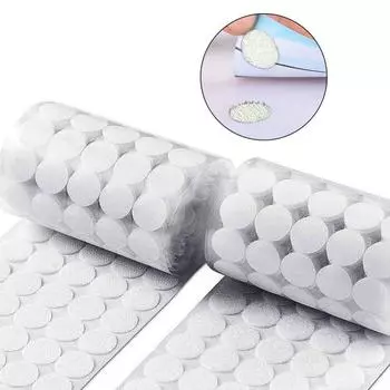 500 шт. самоклеящихся точек диаметром 10 мм для многоразового использования в классе, школе, проекты своими руками, нейлоновые липкие 500pcs белый