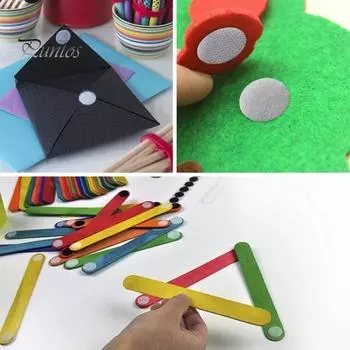 500 шт. самоклеящихся точек диаметром 10 мм для многоразового использования в классе, школе, сделай сам, проекты ручной работы, нейлоновая липкая задняя часть, крючок, круглая застежка-лента для монет 500pcs белый