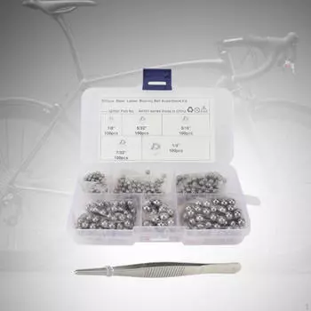 500 шт. шариков из стали для подшипников G25, 5 размеров, с 1 пинцетом, прочные прецизионные шарики для велосипедов, автомобилей