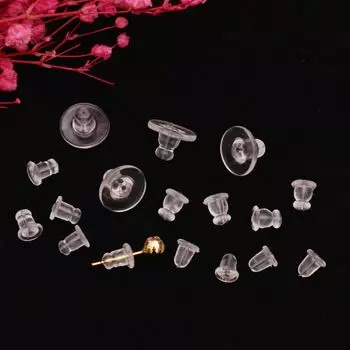 500 шт. силиконовые беруши пуля большая прозрачная летающая тарелка беруши гвоздик беруши ушные вкладыши серьги аксессуары своими руками