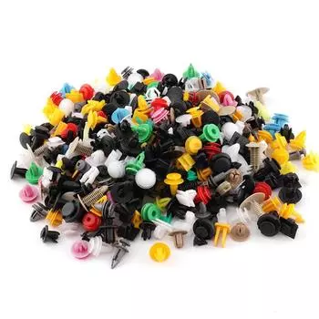500 шт. смешанных автомобильных крепежных элементов для бампера, фиксаторов, заклепок, дверных панелей, подкрылков, универсальных, подходят для всех автомобилей