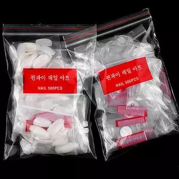 Накладные ногти, 500 шт прозрачный