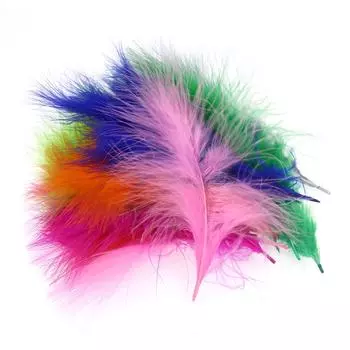 500 шт./упак., большая упаковка, перо марабу для вязания мух для стримера, джиг-джиг для шерстяных педерастов, пиявка, для связывания мух, красящее перо, белое