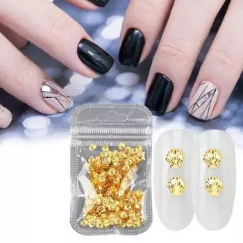 500 шт./упак. нейл-арт, полые шпильки, декорирование ногтей, металлические модные маникюрные заклепки, блестки 11
