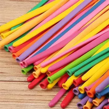 500 шт. утолщенные длинные полоски воздушных шаров из латекса в форме детских украшений на день рождения и свадьбу 10inch