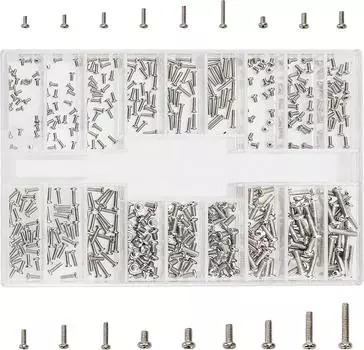 500 шт. винтов для ноутбуков, M1.2/M1.4/M2 маленькие микро крошечные винты для электроники, мини-винт для замены компьютера для очков часов SSD M.2 жесткий диск