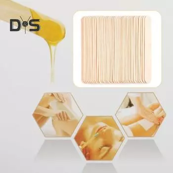 500 шт. восковых палочек разных размеров, восковые аппликаторы, деревянные палочки для мороженого, инструменты для депиляции тела, ног, лица, домашнего салона красоты коричневый