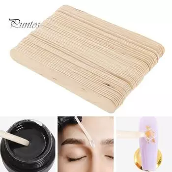 500 шт. восковых палочек разных размеров, восковые аппликаторы, деревянные палочки для мороженого, инструменты для депиляции тела, ног, лица, домашнего салона красоты коричневый