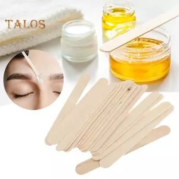 500 шт. восковых палочек разных размеров, восковые аппликаторы, деревянные палочки для мороженого, инструменты для депиляции тела, ног, лица, домашнего салона красоты коричневый