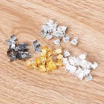 500 шт., зажимы с железным концом, застежки, ленты, обжимные пряжки, ювелирные изделия, аксессуары «сделай сам» 5x7mm 500pcs