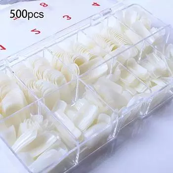 500 шт. женская мода красота ногти инструменты для ногтей полное покрытие белые накладные ногти советы