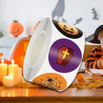 500 штук наклеек на Хэллоуин, товары для вечеринок в виде животных, прекрасный рулет, своими руками 2.5 cm