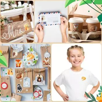 500 штук наклейки для поощрения на тему животных милые наклейки с изображением динозавров для детей водонепроницаемые этикетки для поделок и подарков на вечеринку 127