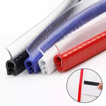 500 см герметик для двери автомобиля, защита от столкновений, звукоизоляционная полоса, декоративная защитная полоса для двери автомобиля, отделка края бампера автомобиля, защитная полоса от царапин, стиль красный
