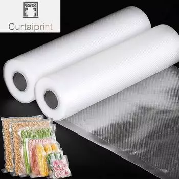 500 см/рулоны вакуумные пакеты для пищевых продуктов вакуумный упаковщик многоразовые пакеты для заморозки продуктов свежее мясо фрукты овощи мешок для хранения можно мыть в посудомоечной машине 30*100cm