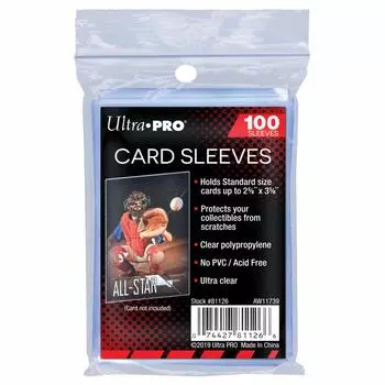 500 Ultra Pro Soft Card Sleeves Герметичные стандартного размера 2 x 3 БЕЗ PVC Sleeves/Penny (5 пакетов) - 5/8 5/8,