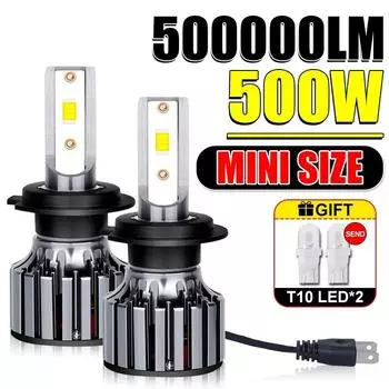 500 Вт 500000 лм H7 H4 H1 H8 H11 светодиодные лампы H7 для автомобильных фар H11 H8 светодиодные противотуманные лампы для автомобилей 6000 К 5570 9005 9006 9012 12 В Turbo 24 В H1