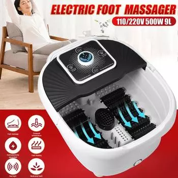 500 Вт 9 л Автоматическая ванночка для ног Электрический массажер для ног с постоянной температурой Ванночка для ног Спа для ног Подогреваемая ванночка для ног Взрослый Дом 35x27x42 см