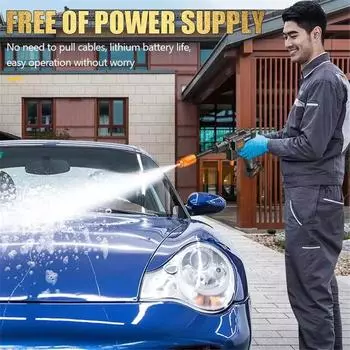 500 Вт Беспроводная мойка высокого давления для автомобиля Электрическая мойка для автомобиля Автоматический распылитель Садовый инструмент для литиевой батареи Makita 24V standard