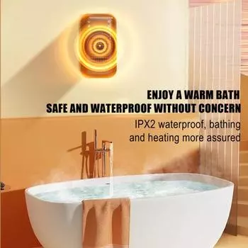 500 Вт Обогреватель со светодиодным дисплеем Быстрый нагрев Электрический Мини Обогреватель Защита от Перегрева US Plug B белый