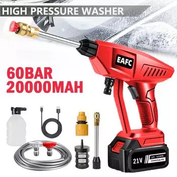 500 Вт Высокого Давления Автомойка Распылитель Водяной Пистолет Высокой Мощности Портативный Беспроводной Генератор Пены Автомойка Для Домашнего Сада