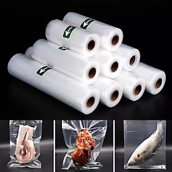500CM Food Vacuum Packaging Saran Wrap Plastic Bags Keep Food Fresh Sealed Compression Bags Kitchen Storage Organization