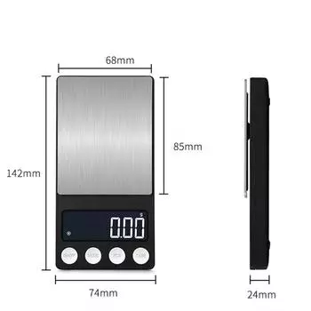 500 г/0,1 г 200 г/0,01 г Цифровые весы Весы Электронные кухонные весы с подносом Ювелирные изделия из нержавеющей стали