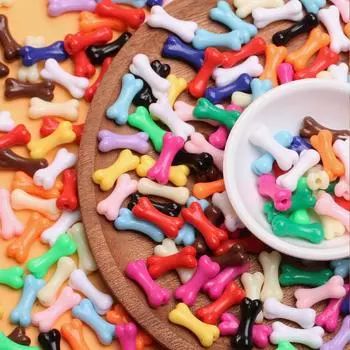 500г около 780шт акриловые цветные бусины с костями модные 8,6*20 мм материалы ручной работы