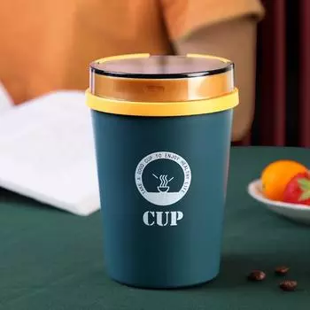 500ml Sealed Breakfast Cup with Lid and Spoon Plastic Food Container Box Microwaved Porridge Cup For Children Student Bento Box 500ml