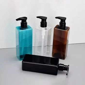 500ml Square Soap Dispenser Liquid Soap Bottle for Bathroom Dispenser Refillable Empty Shampoo Conditioner Container коричневый