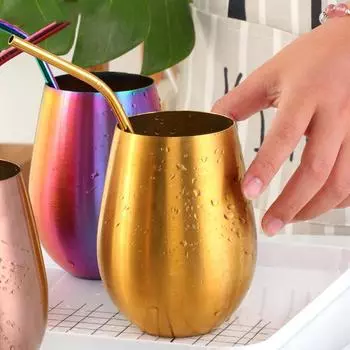 500 мл нержавеющая сталь пивной стакан коктейль сока молоко чашка посуда для напитков