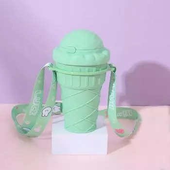 500ml Straw Cup Cartoon Tea Kettle Convenient Water Cup Children