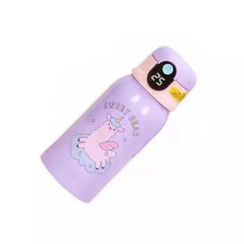 500ml Thermos Mug Stainless Steel Vacuum Flasks Temperature Display Thermocup Outdoor Portable Drinking Bottles синий