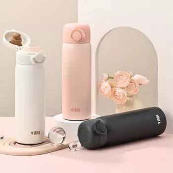 500 мл термос термосы из нержавеющей стали термокружка изолированная чашка портативная бутылка для воды сохраняет горячий холодный стакан посуда для напитков 500ml